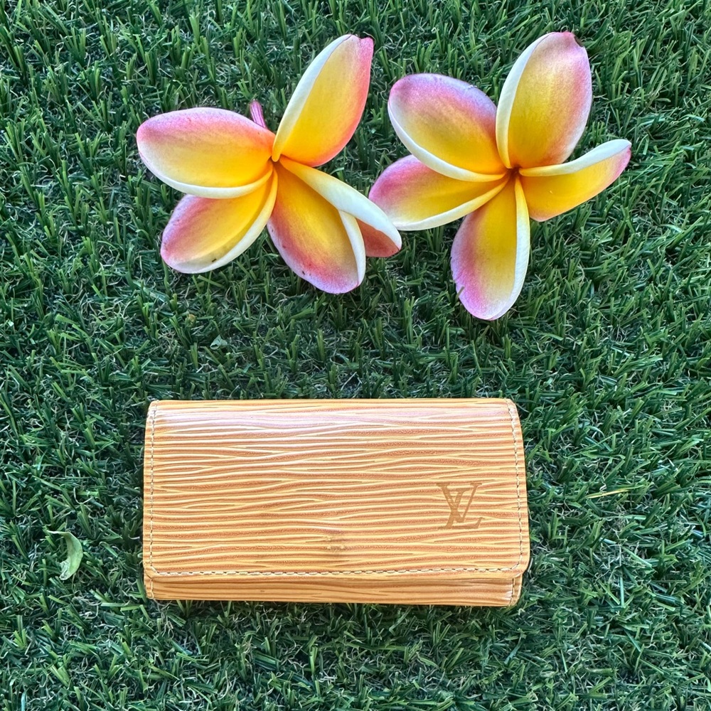 Louis vuitton epi yellow key case
